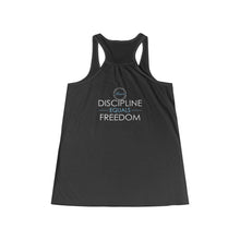 Load image into Gallery viewer, Team Platinum 2023 Conference Discipline Equals Freedom Women&#39;s Flowy Racerback Tank
