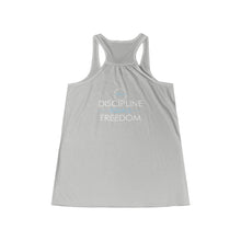 Load image into Gallery viewer, Team Platinum 2023 Conference Discipline Equals Freedom Women&#39;s Flowy Racerback Tank
