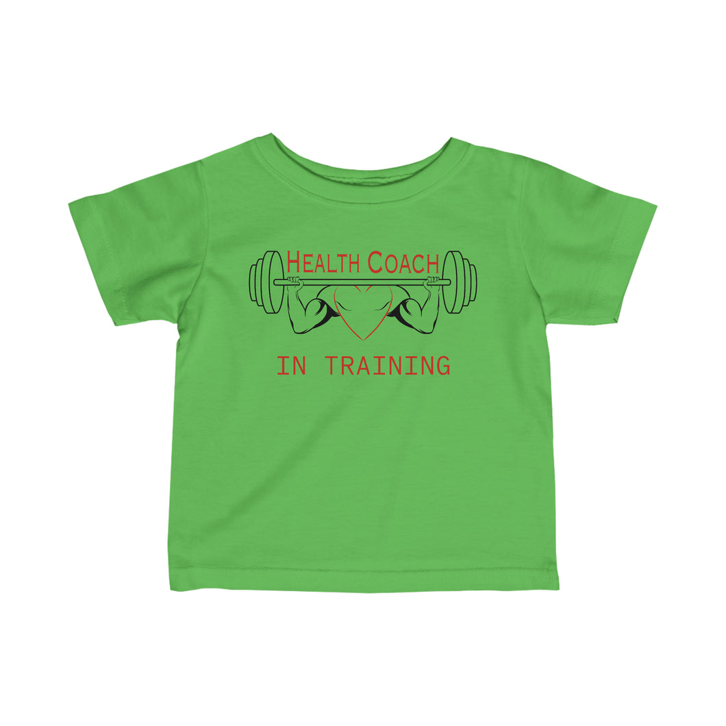 Health Coach In Training Muscle Infant Fine Jersey Tee