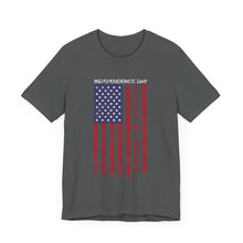 Load image into Gallery viewer, Independence Day July 4th 2024 USA Flag Unisex Jersey Short Sleeve Tee
