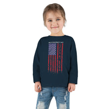 Load image into Gallery viewer, Independence Day USA Flag July 4th 2024 Toddler Long Sleeve Tee
