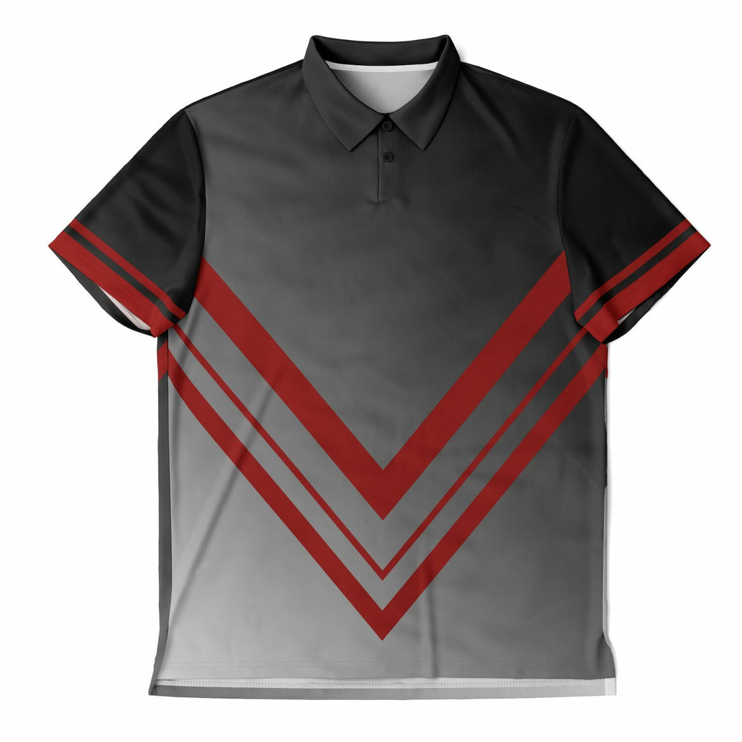 Golf V Red & Black Polo Shirt - AOP