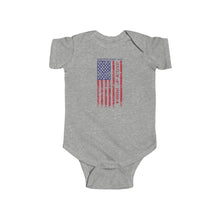 Load image into Gallery viewer, Independence Day July 4 2024 USA Flag Infant Fine Jersey Bodysuit
