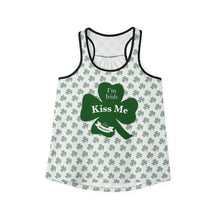 Load image into Gallery viewer, Kiss Me Im Irish Women&#39;s White Tank Top
