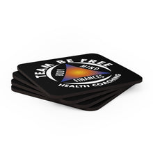 Load image into Gallery viewer, Team be Free Health Coaching Corkwood Coaster Set
