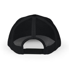 Load image into Gallery viewer, ISNR Snapback Trucker Cap - Black &amp; White Embroidered Hat
