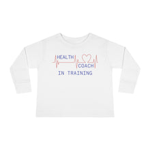 Load image into Gallery viewer, Health Coach in Training heartbeat Toddler Long Sleeve Tee
