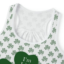 Load image into Gallery viewer, Kiss Me Im Irish Women&#39;s White Tank Top
