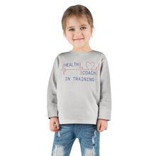 Load image into Gallery viewer, Health Coach in Training heartbeat Toddler Long Sleeve Tee
