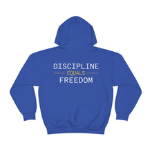 Load image into Gallery viewer, Health Coach Muscle Heart Barbell discipline equals freedom Unisex Heavy Blend™ Hooded Sweatshirt
