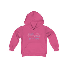 Load image into Gallery viewer, Health Coach In Training Heartbeat Youth Heavy Blend Hooded Sweatshirt
