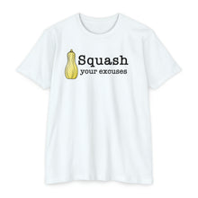 Load image into Gallery viewer, Squash Your Excuses Motivational CVC Jersey T-shirt
