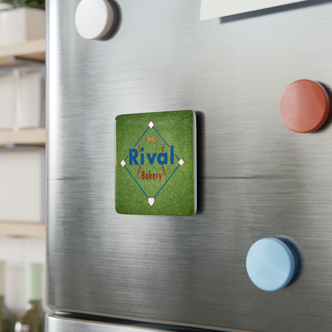 Rival Bakery Porcelain Magnet, Square