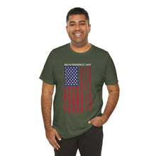 Load image into Gallery viewer, Independence Day July 4th 2024 USA Flag Unisex Jersey Short Sleeve Tee
