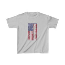 Load image into Gallery viewer, Independence Day July 4 2024 USA Flag Kids Heavy Cotton™ Tee
