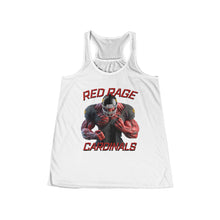 Load image into Gallery viewer, Cardinals Red Rage Personalized Woman’s Football Fan Flowy Tank Top
