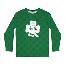 Load image into Gallery viewer, Kiss Me Im Irish St Pattys Day Men&#39;s Long Sleeve Shirt (AOP)
