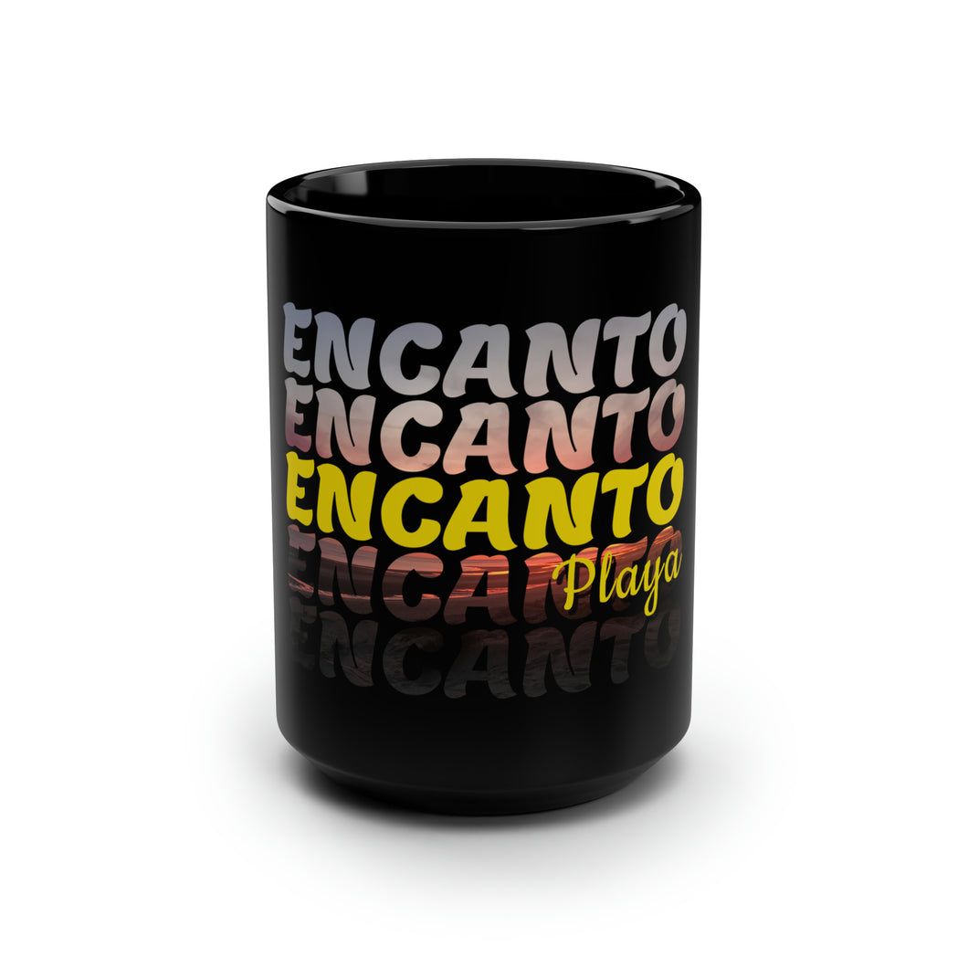 Playa Encanto Black Mug, 15oz