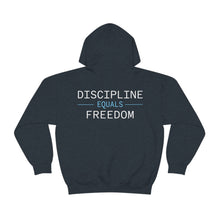 Load image into Gallery viewer, Health Coach Muscle Heart Barbell discipline equals freedom Unisex Heavy Blend™ Hooded Sweatshirt
