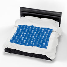 Load image into Gallery viewer, ISNR Cozy Velveteen Plush Blue Blanket
