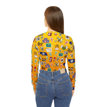 Load image into Gallery viewer, What’s Wild Fun Printed Long Sleeve V-Neck Shirt - Perfect for Game Nights &amp; Celebrations
