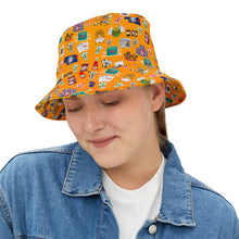 Load image into Gallery viewer, What’s Wild Colorful Retro Bucket Hat - Perfect for Game Nights &amp; Celebrations
