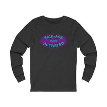 Load image into Gallery viewer, Kick Ass Mode Activated F Cancer Unisex Jersey Long Sleeve Tee
