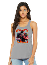 Load image into Gallery viewer, Cardinals Red Rage Personalized Woman’s Football Fan Flowy Tank Top
