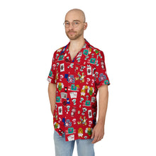Load image into Gallery viewer, What’s Wild Fun Tropical Print Unisex Hawaiian Button-Down Shirt for Summer Vibes
