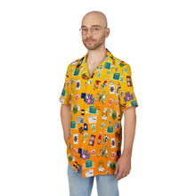 Load image into Gallery viewer, What’s Wild Fun Tropical Print Unisex Hawaiian Button-Down Shirt for Summer Vibes
