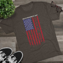 Load image into Gallery viewer, Independence Day USA Flag July 4th 2024 Unisex Tri-Blend Crew Tee
