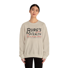 Load image into Gallery viewer, Health &amp; Wellness Crewneck Sweatshirt | Burg&#39;s Health | Fitness Gift, Cozy Unisex Sweatshirt, Wellness Apparel, Motivational Wear
