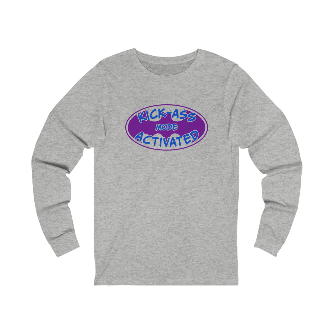 Kick Ass Mode Activated F Cancer Unisex Jersey Long Sleeve Tee