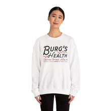 Load image into Gallery viewer, Health &amp; Wellness Crewneck Sweatshirt | Burg&#39;s Health | Fitness Gift, Cozy Unisex Sweatshirt, Wellness Apparel, Motivational Wear
