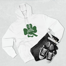 Load image into Gallery viewer, I’m Not Irish Kiss Me Anyway St Patricks Day Three-Panel Fleece Hoodie
