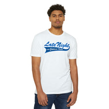 Load image into Gallery viewer, Late Night with Jetstream Health Coaching Motivational Unisex CVC Jersey T-shirt
