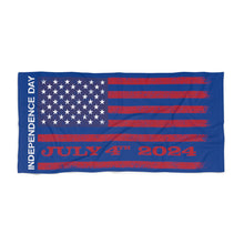 Load image into Gallery viewer, Independence Day July 4 2024 USA Flag Beach Towel
