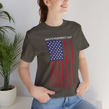 Load image into Gallery viewer, Independence Day July 4th 2024 USA Flag Unisex Jersey Short Sleeve Tee
