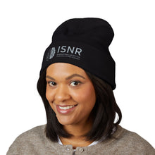 Load image into Gallery viewer, ISNR Classic Cuffed White or Black Beanie - Silver Embroidered
