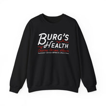Load image into Gallery viewer, Health &amp; Wellness Crewneck Sweatshirt | Burg&#39;s Health | Fitness Gift, Cozy Unisex Sweatshirt, Wellness Apparel, Motivational Wear
