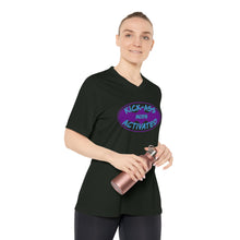 Load image into Gallery viewer, Kick Ass Mode Activated F Cancer Women&#39;s Performance V-Neck T-Shirt
