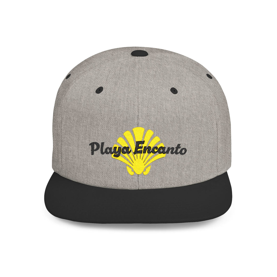 Playa Encanto Flat Bill Snapback Hat - Stylish Summer Cap for Beach Lovers