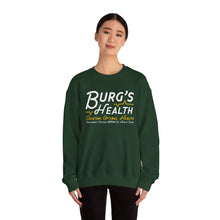 Load image into Gallery viewer, Health &amp; Wellness Crewneck Sweatshirt | Burg&#39;s Health | Fitness Gift, Cozy Unisex Sweatshirt, Wellness Apparel, Motivational Wear
