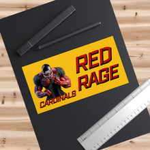 Load image into Gallery viewer, Cardinals Red Rage Personalized Yellow Bumper Stickers
