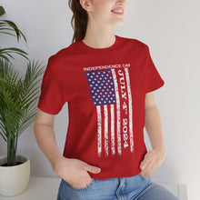 Load image into Gallery viewer, Independence Day July 4th 2024 USA Flag Unisex Jersey Short Sleeve Tee
