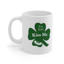 Load image into Gallery viewer, Kiss Me I’m Irish St Patricks Day Ceramic Mug 11oz
