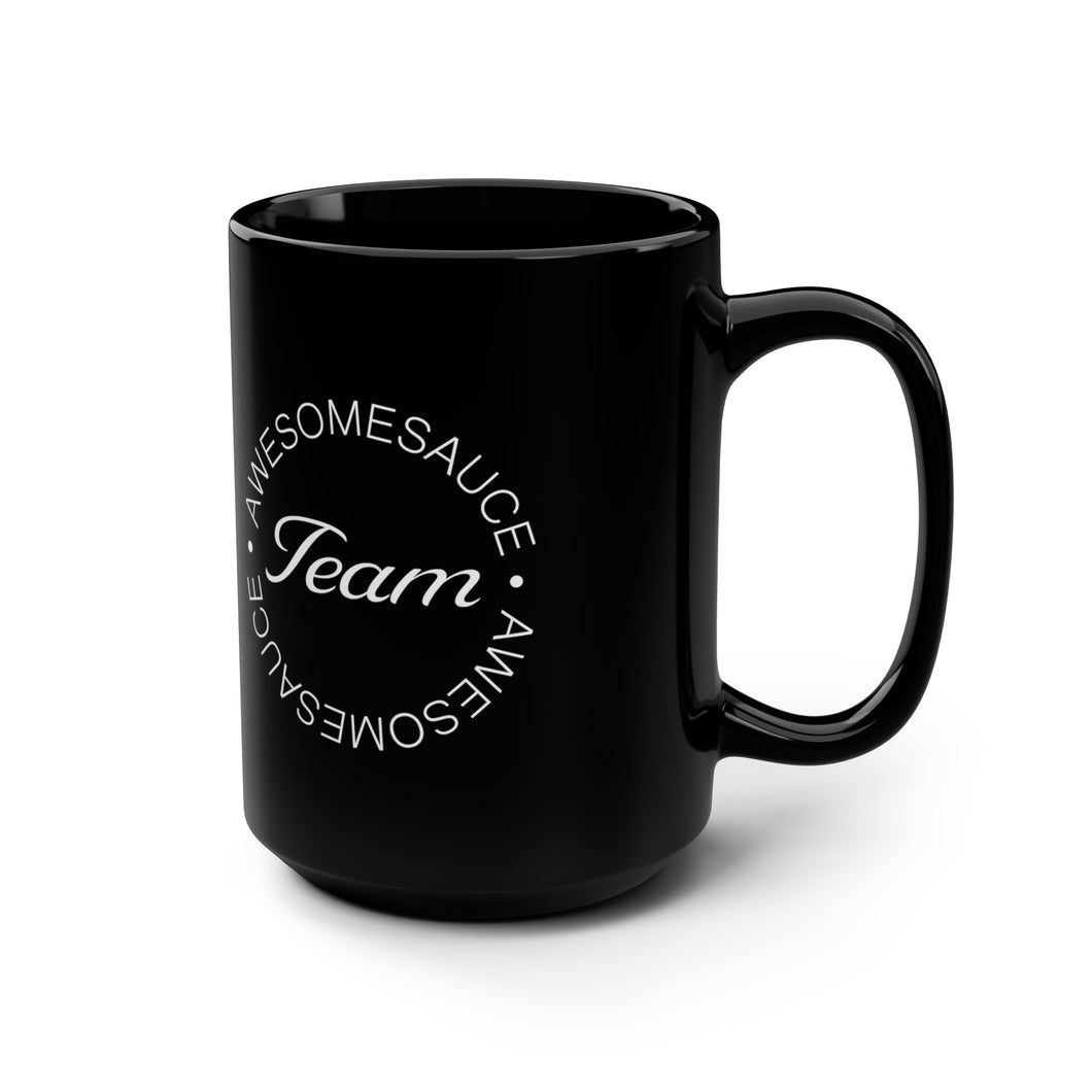 Team Awesomesauce Black Mug, 15oz