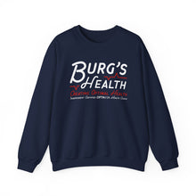 Load image into Gallery viewer, Health &amp; Wellness Crewneck Sweatshirt | Burg&#39;s Health | Fitness Gift, Cozy Unisex Sweatshirt, Wellness Apparel, Motivational Wear
