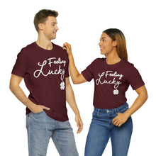 Load image into Gallery viewer, Feeling Lucky 2024 St Patricks Day Unisex Jersey Short Sleeve Tee
