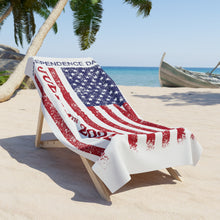 Load image into Gallery viewer, Independence Day July 4 2024 USA Flag Beach Towel
